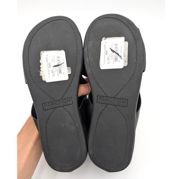 Reaction Kenneth Cole Selena Sandal Women's Black Stretch Size US7.5 EU38 - Picture 6 of 12